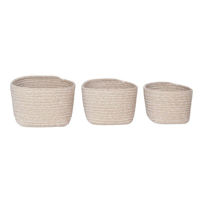 Cadima Aufbewahrungskörbe, Beige, 3er-Set