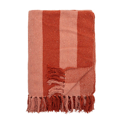 Bloomingville Frello Decke, Orange, Recycelte Baumwolle