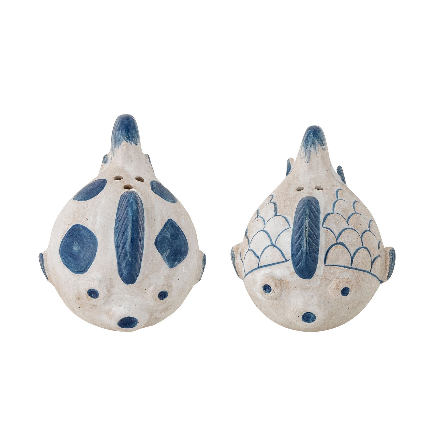 Bloomingville Fugu Salz- und Pfefferset, Blau, Steingut