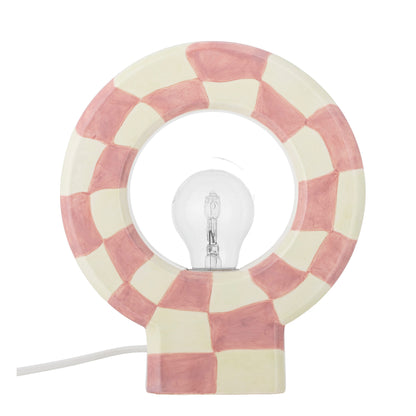 Bloomingville Vialini Tischlampe, Rose, Steingut