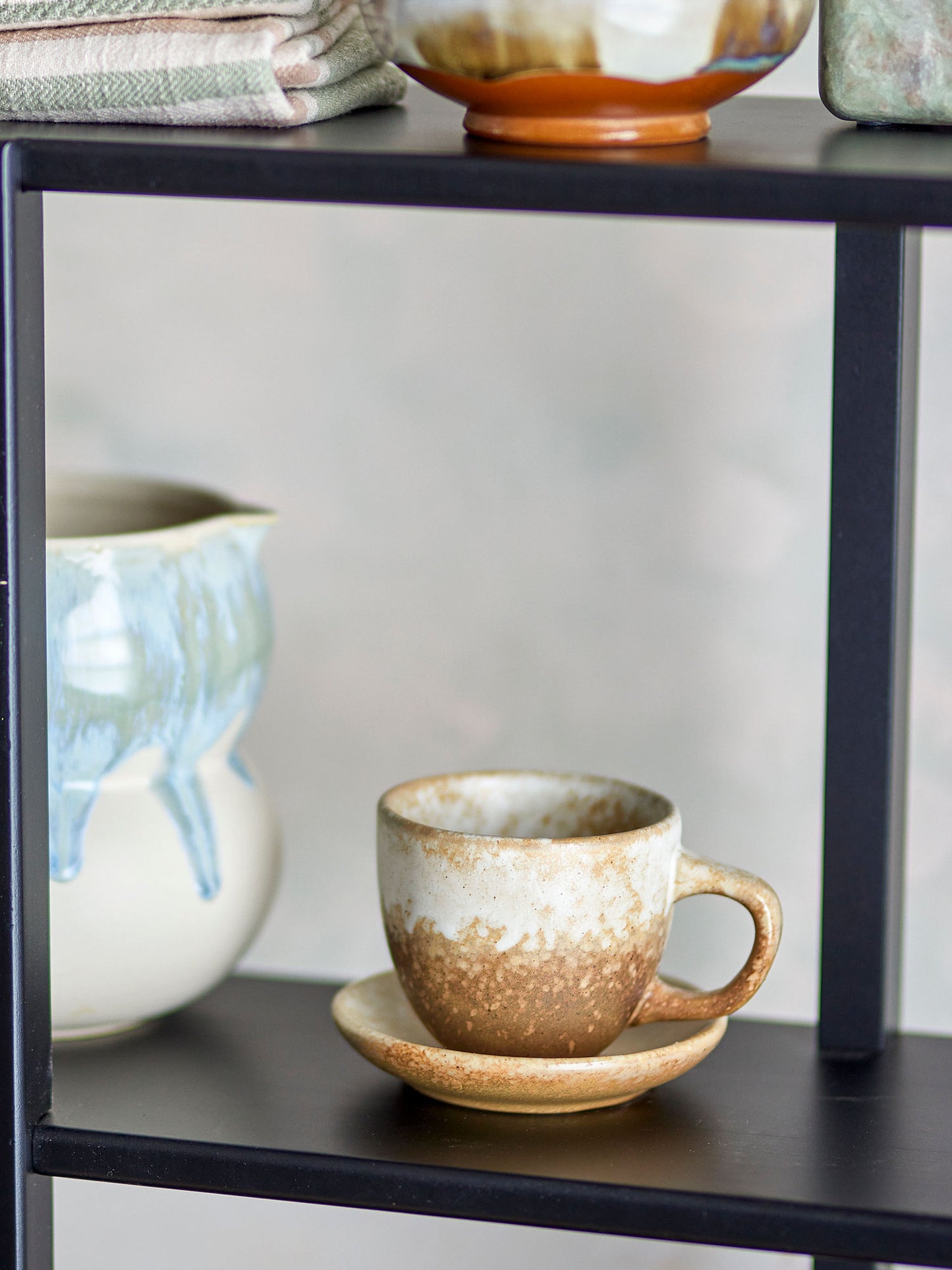 Bloomingville Brenta Tasse mit Untertasse, 4er Set