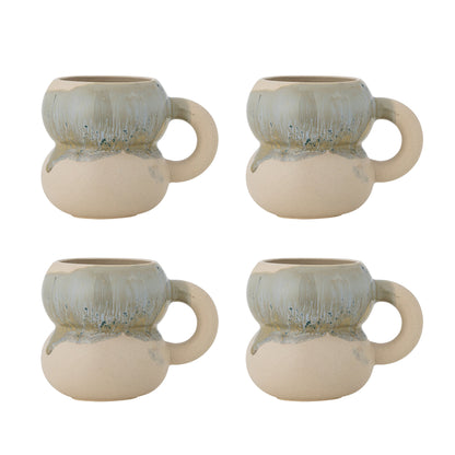 Bloomingville Luna Becher, Blau, Steingut