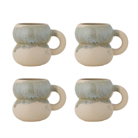 Bloomingville Luna Becher, Blau, Steingut