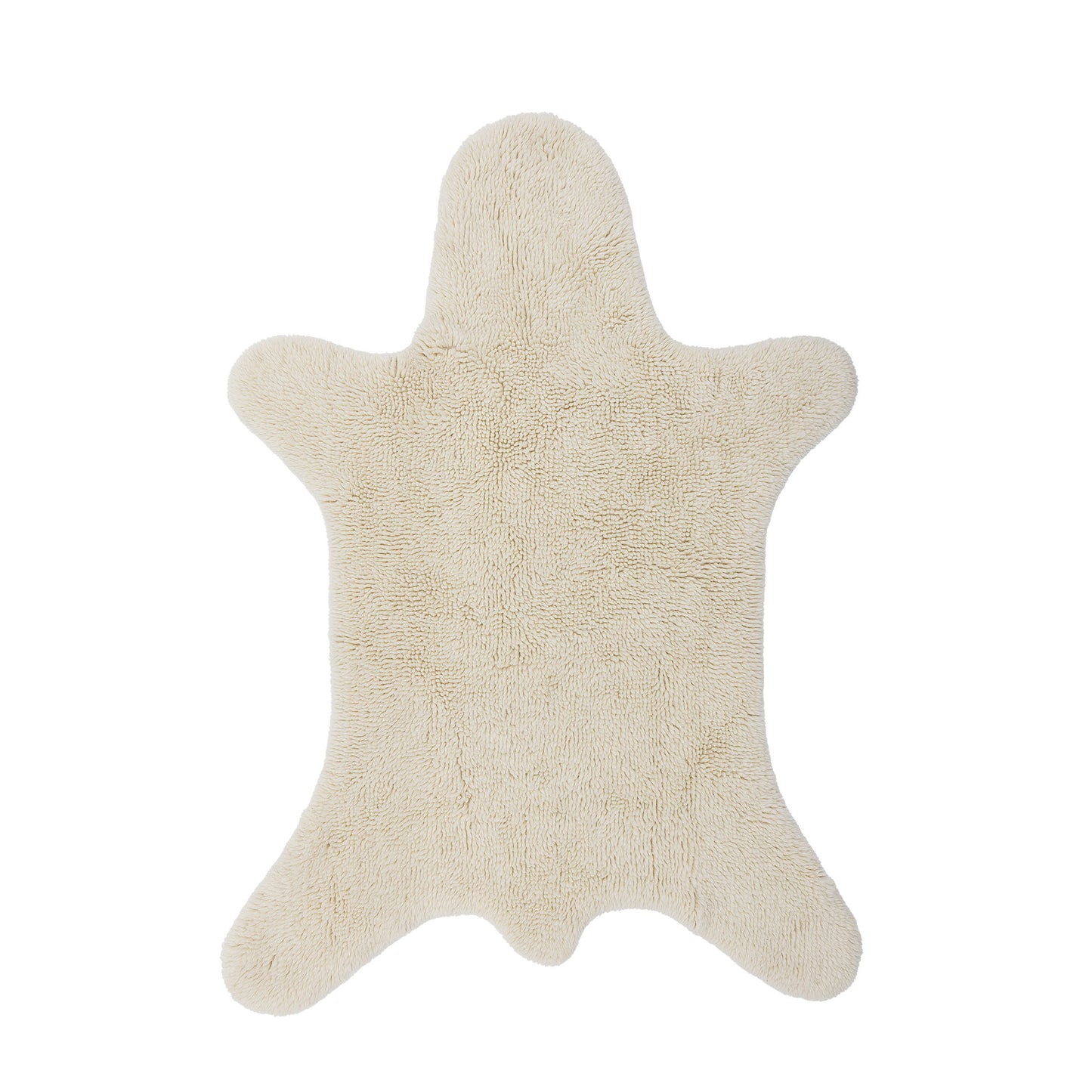 Bloomingville MINI Bear Teppich, Weiß, Wolle
