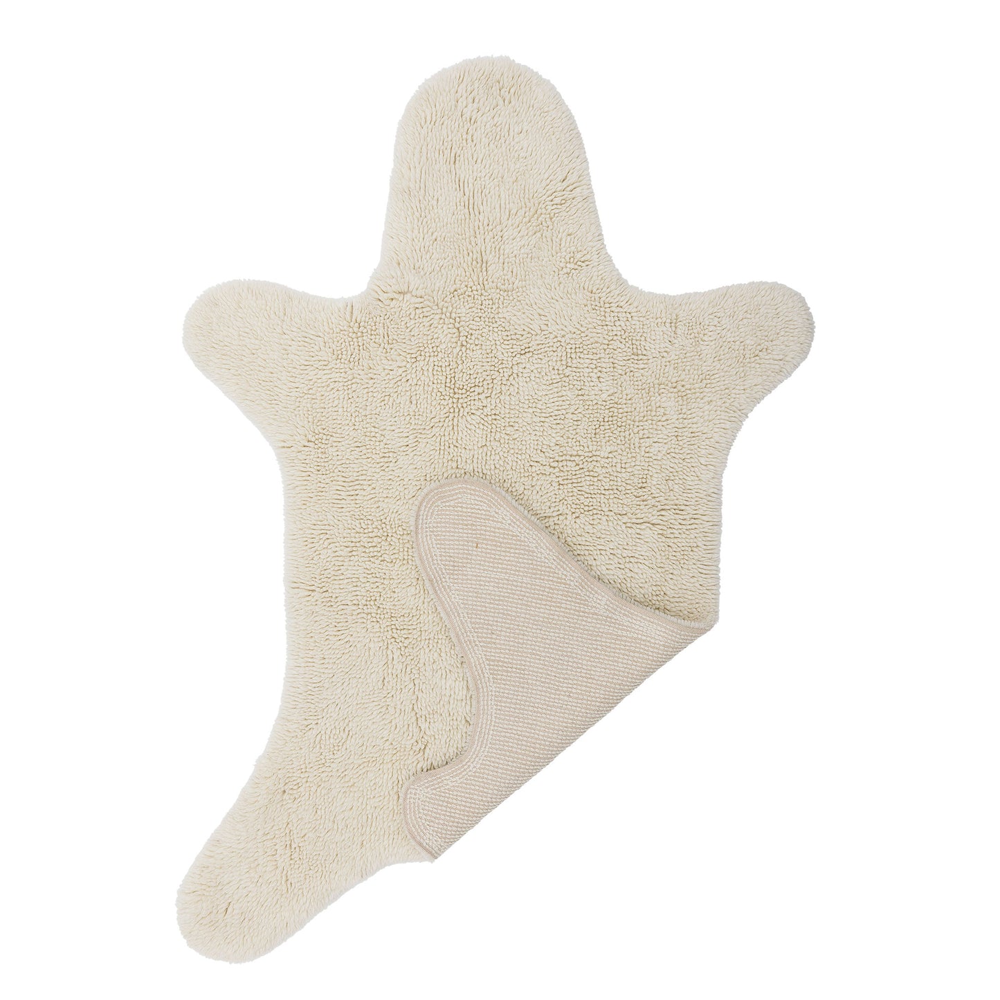 Bloomingville MINI Bear Teppich, Weiß, Wolle