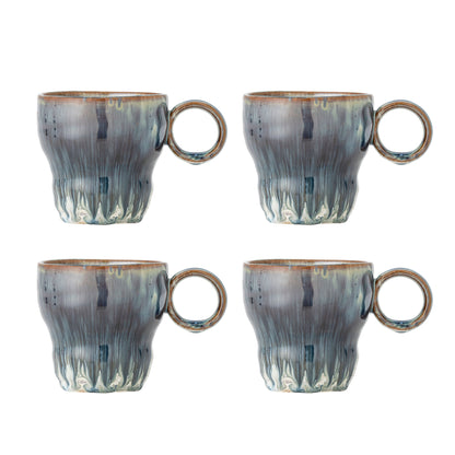 Bloomingville Nigel Becher, Blau 4er Set