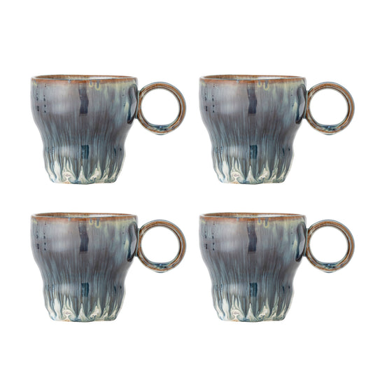Bloomingville Nigel Becher, Blau 4er Set
