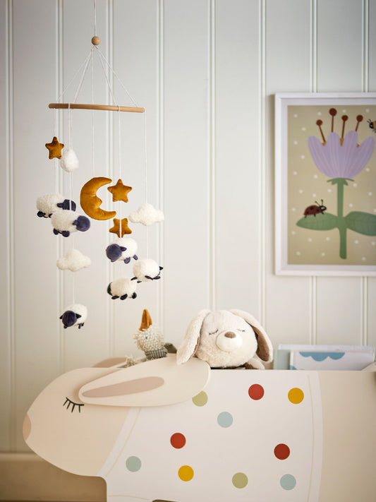 Bloomingville MINI Dolly Mobile, Weiß, Polyester