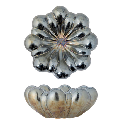 Bloomingville Sheeran Schale, Silber, Steingut