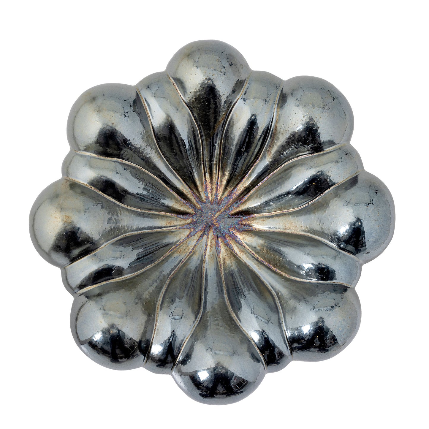 Bloomingville Sheeran Schale, Silber, Steingut