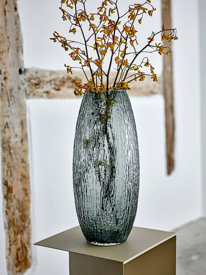 Bloomingville Brock Vase, Grau, Glas