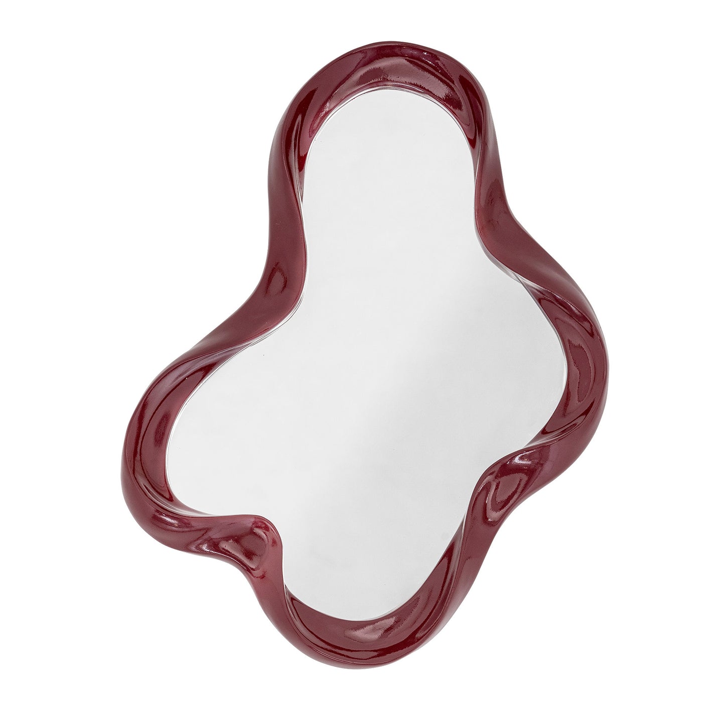 Bloomingville Violeta Wand-Spiegel, Rot, Polyresin