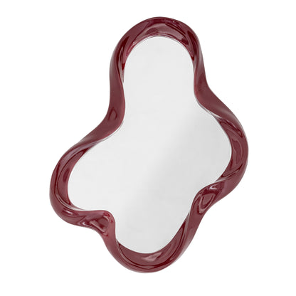 Bloomingville Violeta Wand-Spiegel, Rot, Polyresin