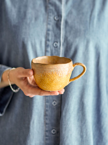 Bloomingville Milani Tasse, Gelb, Steingut