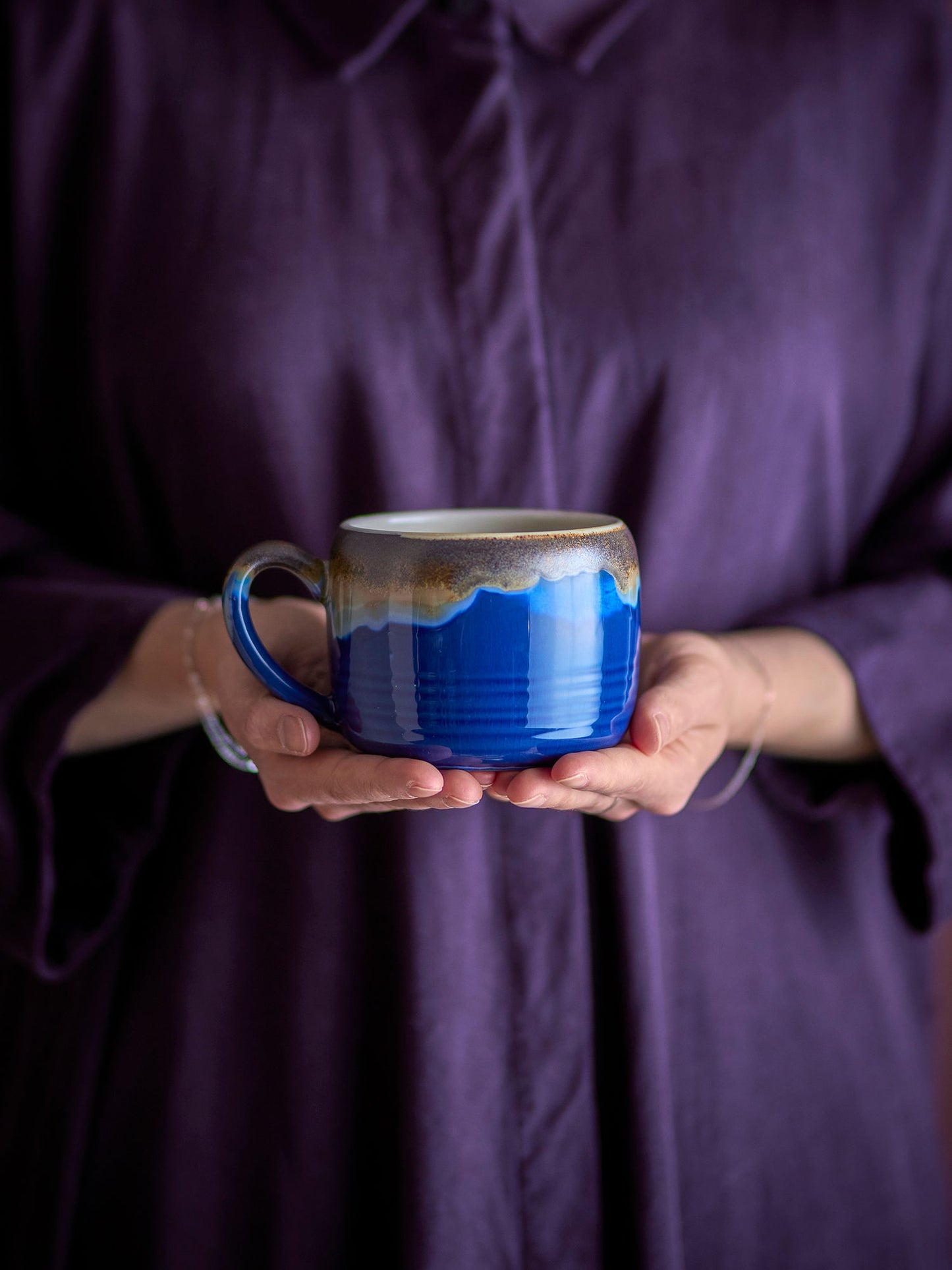 Bloomingville Sheen Tasse, Blau 4er Set