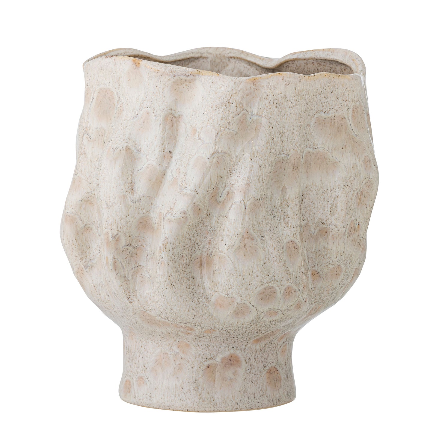 Bloomingville Adair Vase, Weiß, Steingut