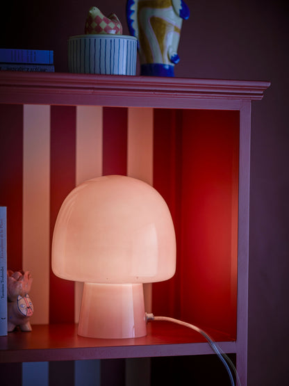 Bloomingville Paddy Tischlampe, Rose, Glas