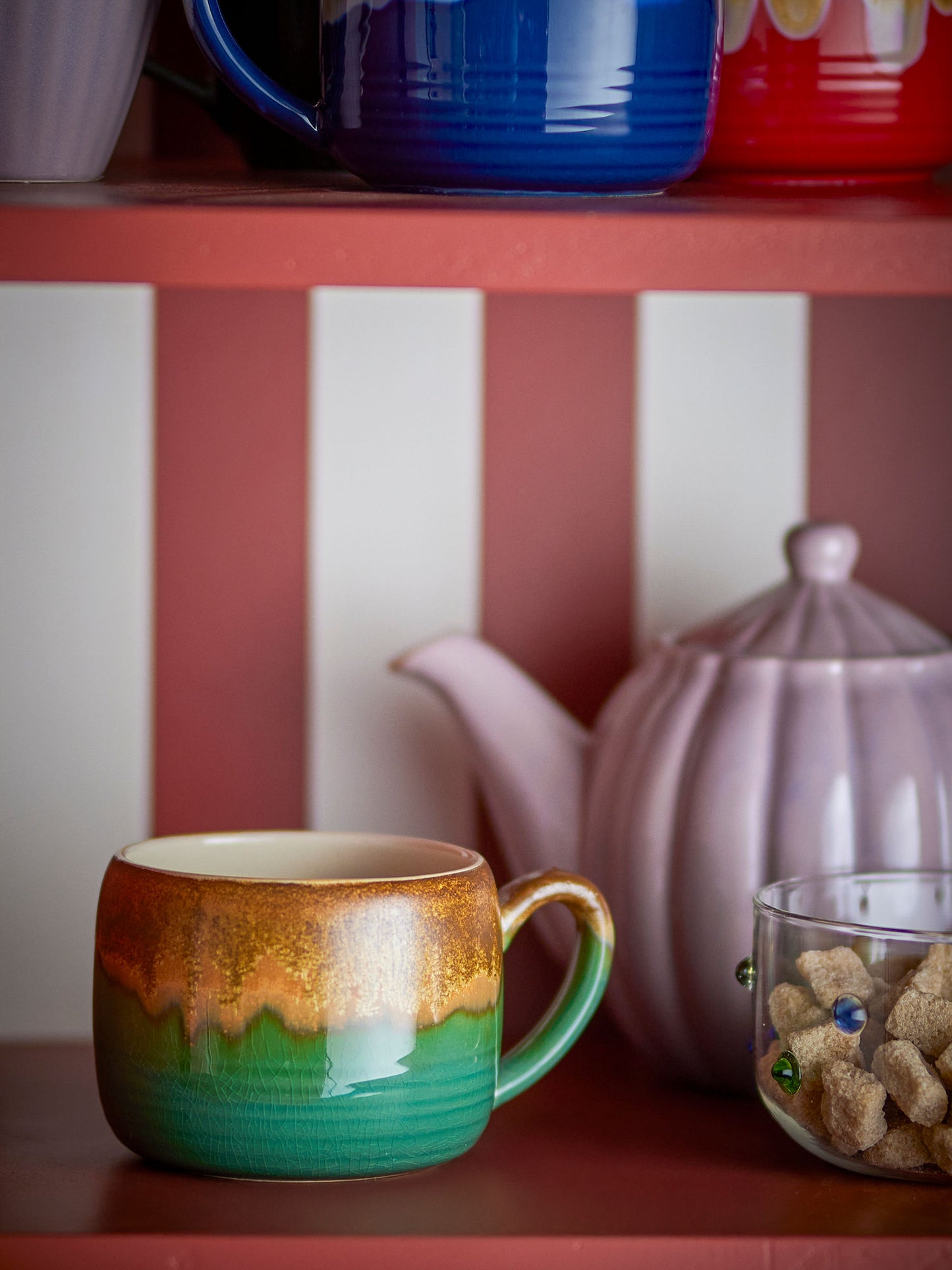 Bloomingville Sheen Tasse, Grün, Steingut