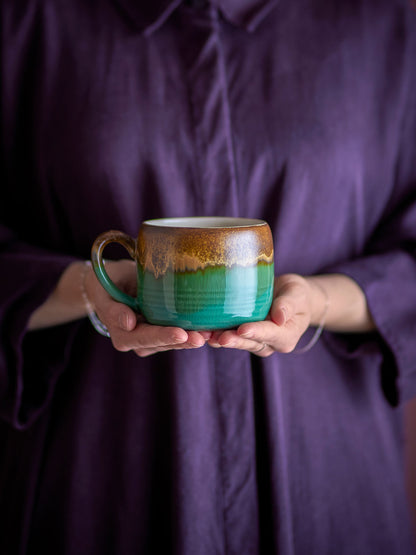 Bloomingville Sheen Tasse, Grün, Steingut