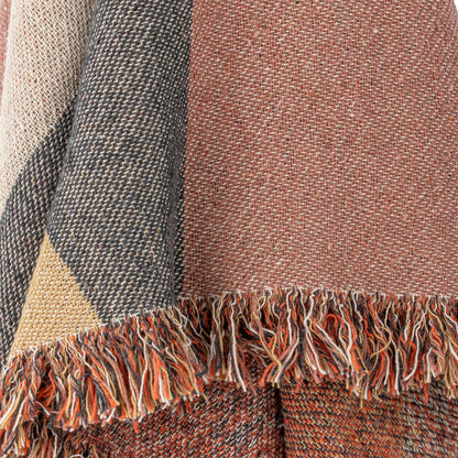 Bloomingville Arni Decke, Bunt, Recycelte Baumwolle