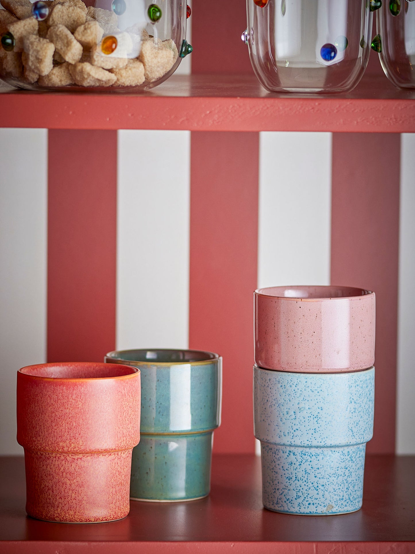 Bloomingville Ewan Tasse, Bunt, 4er Set