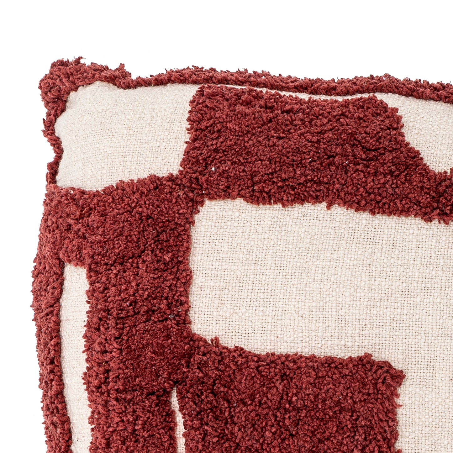 Bloomingville Olica Kissen, Rot, Baumwolle OEKO-TEX®