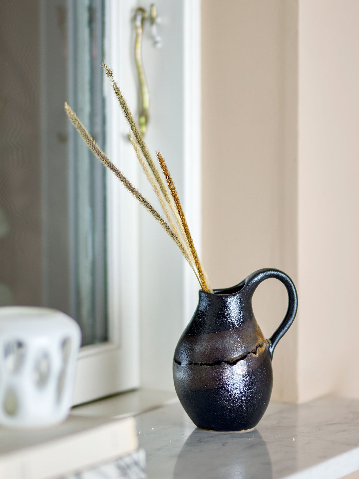Bloomingville Alvena Vase, Braun, Steingut