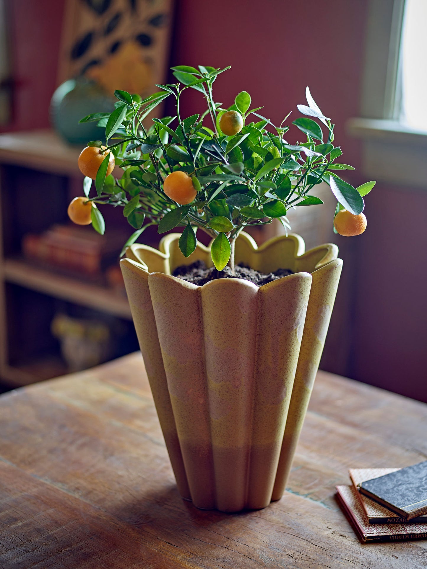 Creative Collection Penn Vase, Gelb, Steingut