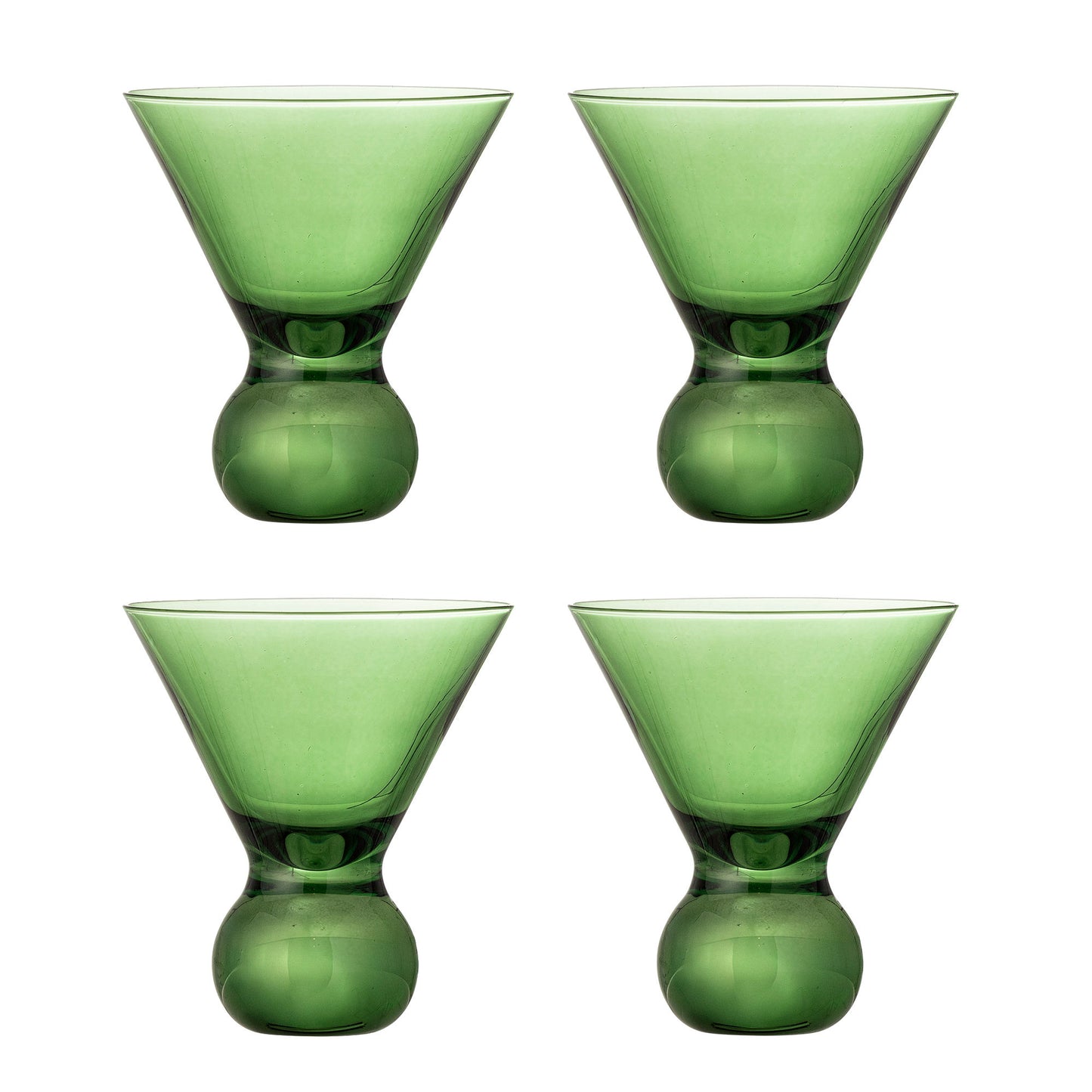 Bloomingville Corliss Cocktailglas, Grün, Glas