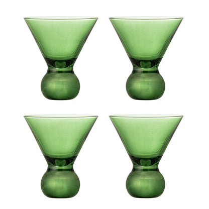 Bloomingville Corliss Cocktailglas, Grün, Glas