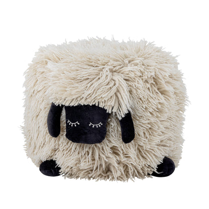 Bloomingville MINI Dolly Pouf, Weiß, Wolle