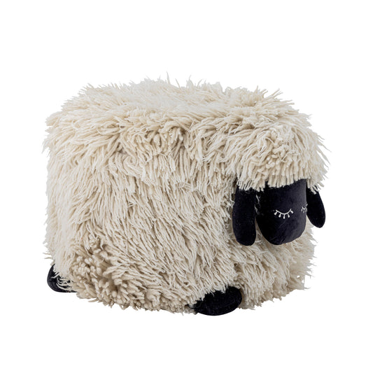 Bloomingville MINI Dolly Pouf, Weiß, Wolle