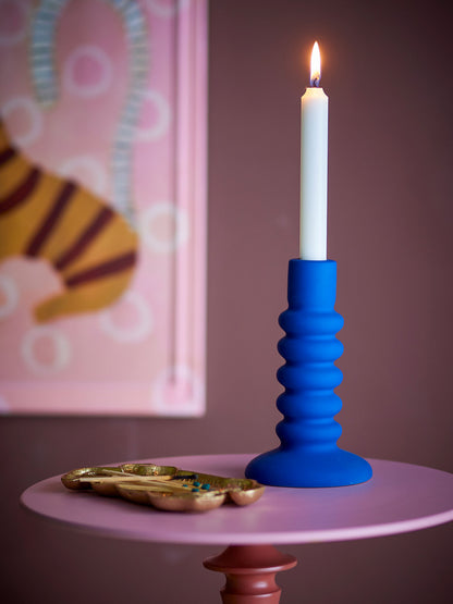 Bloomingville Thorne Kerzenhalter, Blau, Steingut