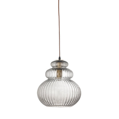 Bloomingville Sybia Hängeleuchte, Grau, Glas