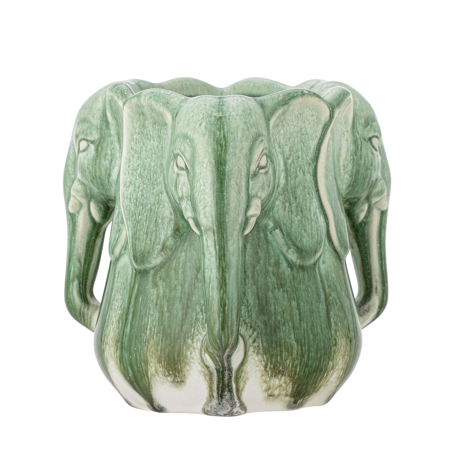 Bloomingville Pontus Vase, Grün, Steingut