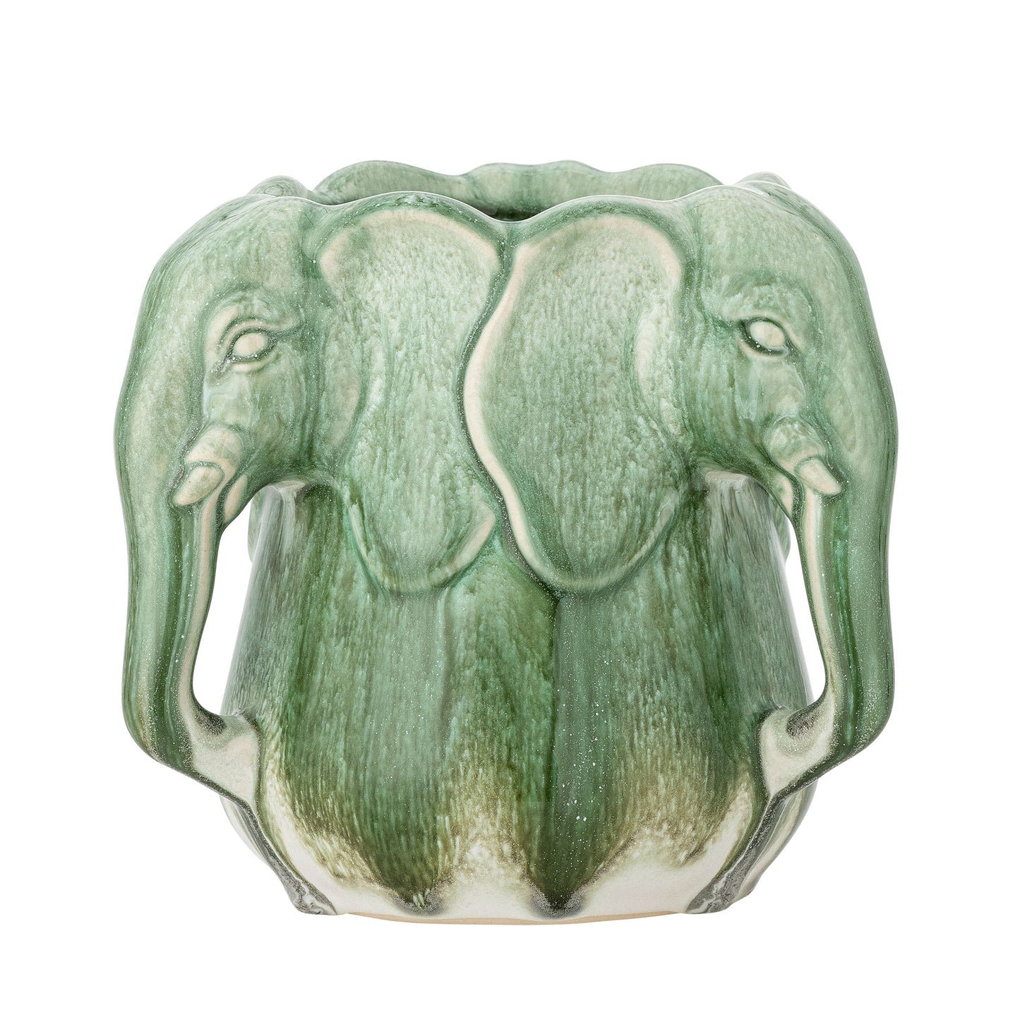 Bloomingville Pontus Vase, Grün, Steingut