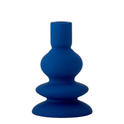 Bloomingville Thorne Kerzenhalter, Blau, Steingut