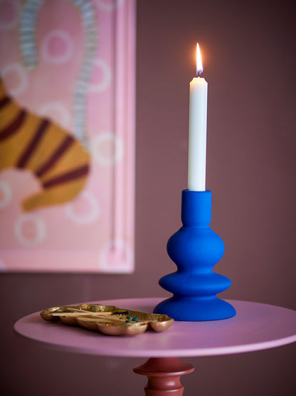 Bloomingville Thorne Kerzenhalter, Blau, Steingut