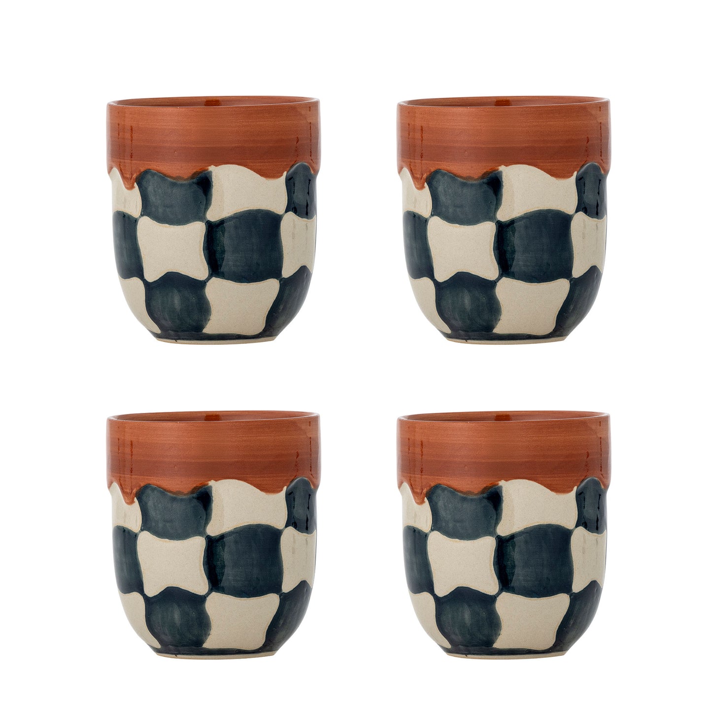 Bloomingville Check Tasse, 4er Set