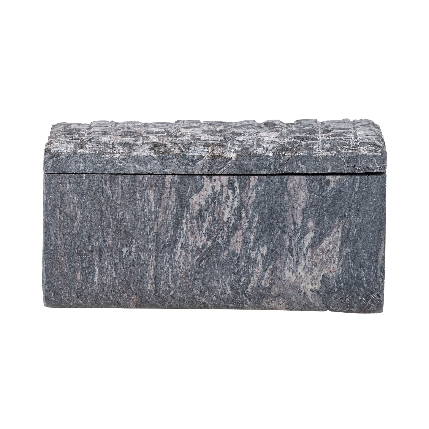 Bloomingville Nubia Box mit Deckel, Grau, Speckstein