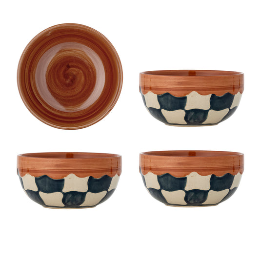 Bloomingville Check Schale, 4er Set