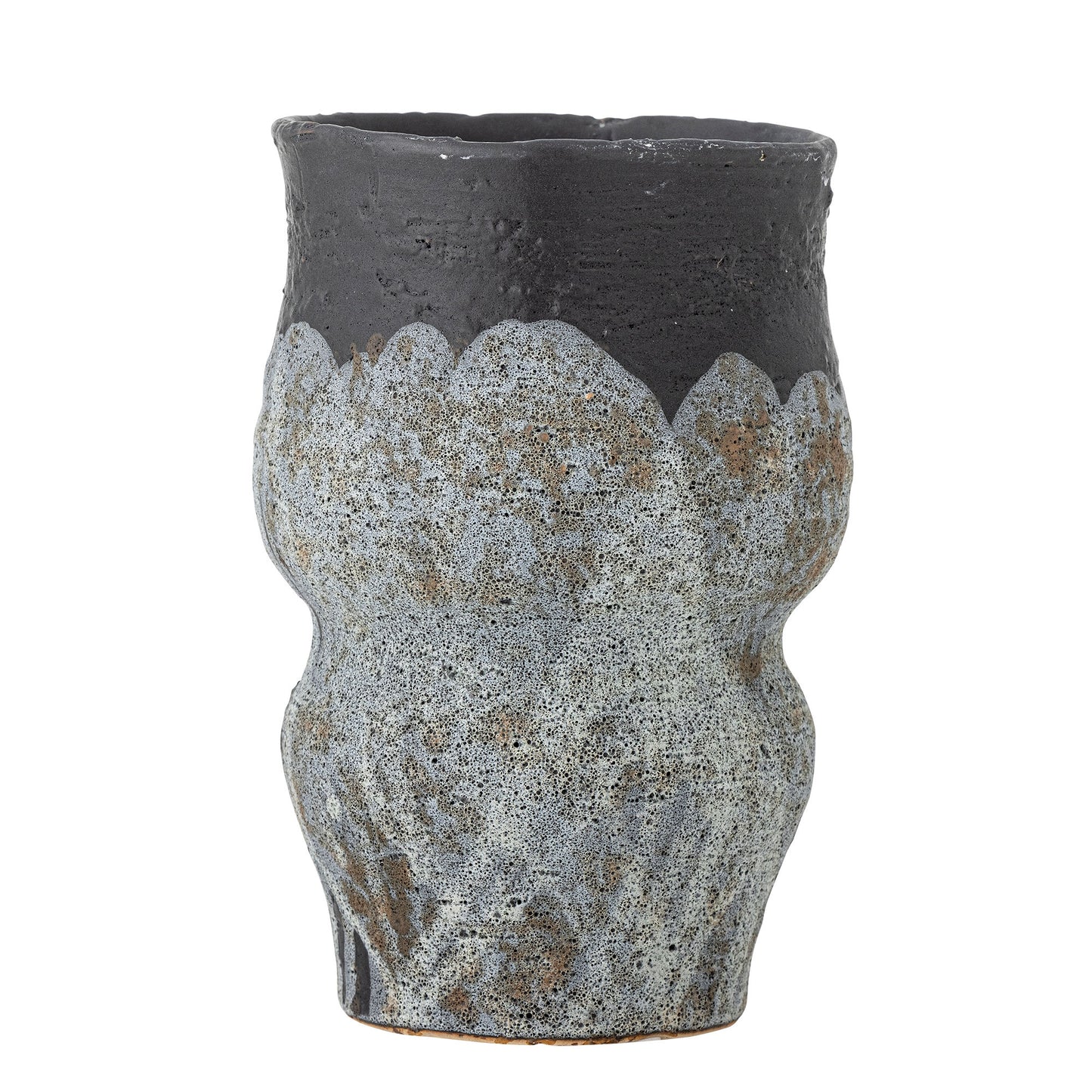 Bloomingville Neeson Blumentopf, Blau, Steingut