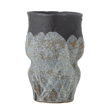 Bloomingville Neeson Blumentopf, Blau, Steingut
