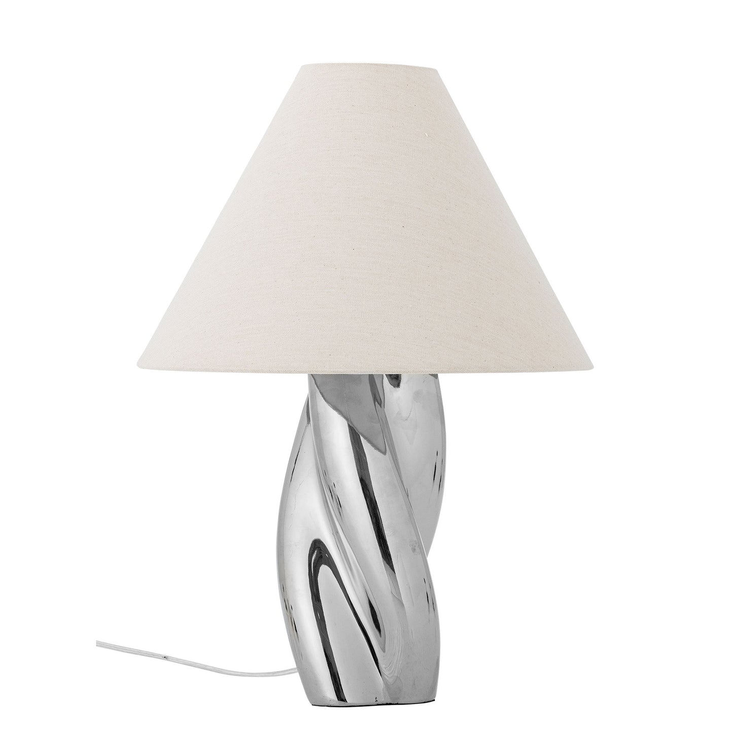 Bloomingville Silva Tischlampe, Silber, Steingut