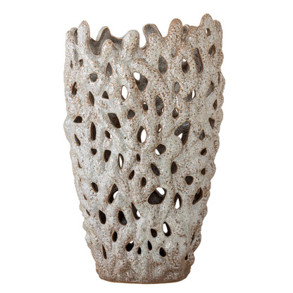Bloomingville Eunice Deko-Vase, Weiß, Steingut