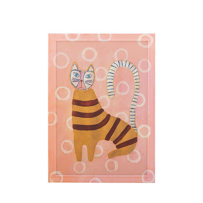 Bloomingville Missy Illustration mit Rahmen, Bunt, Tannenholz