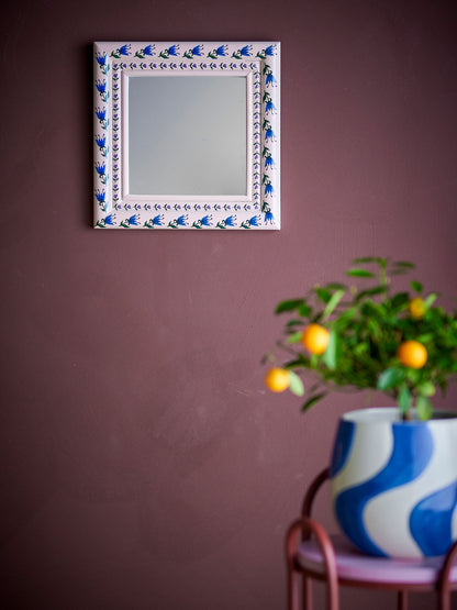 Bloomingville Badia Wand-Spiegel, Rose, Tannenholz