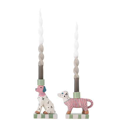 Bloomingville Doglie Kerzenhalter, Rose, Steingut