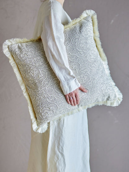 Bloomingville Cabrie Kissen, Natur, Polyester