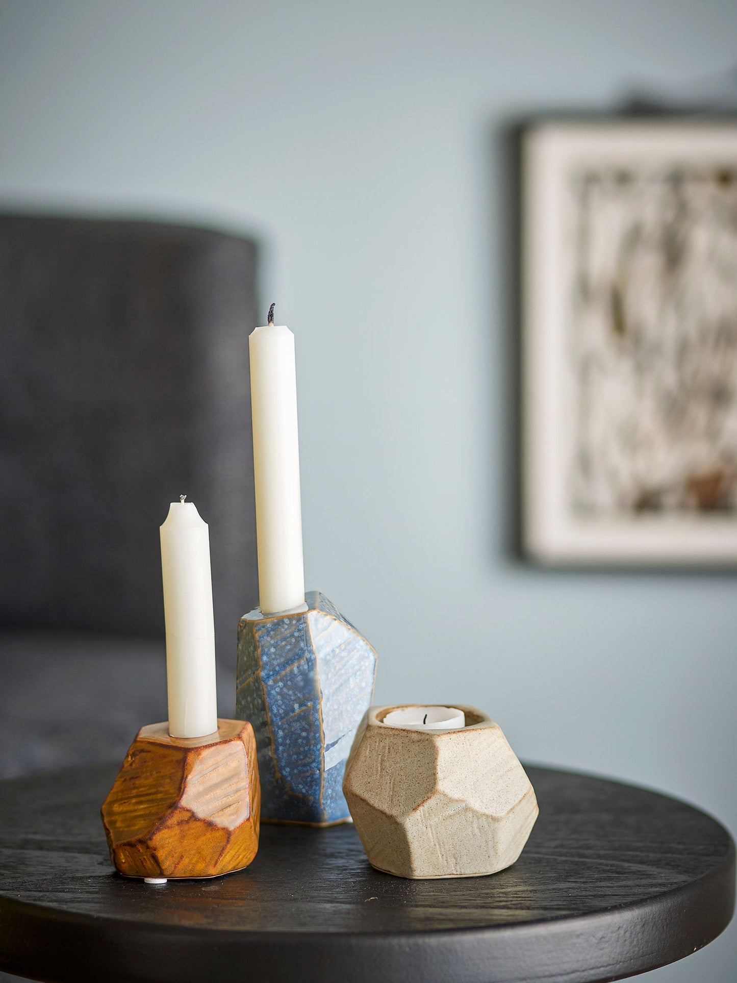 Bloomingville Kimber Votive & Candle Holder, Bunt, Steingut